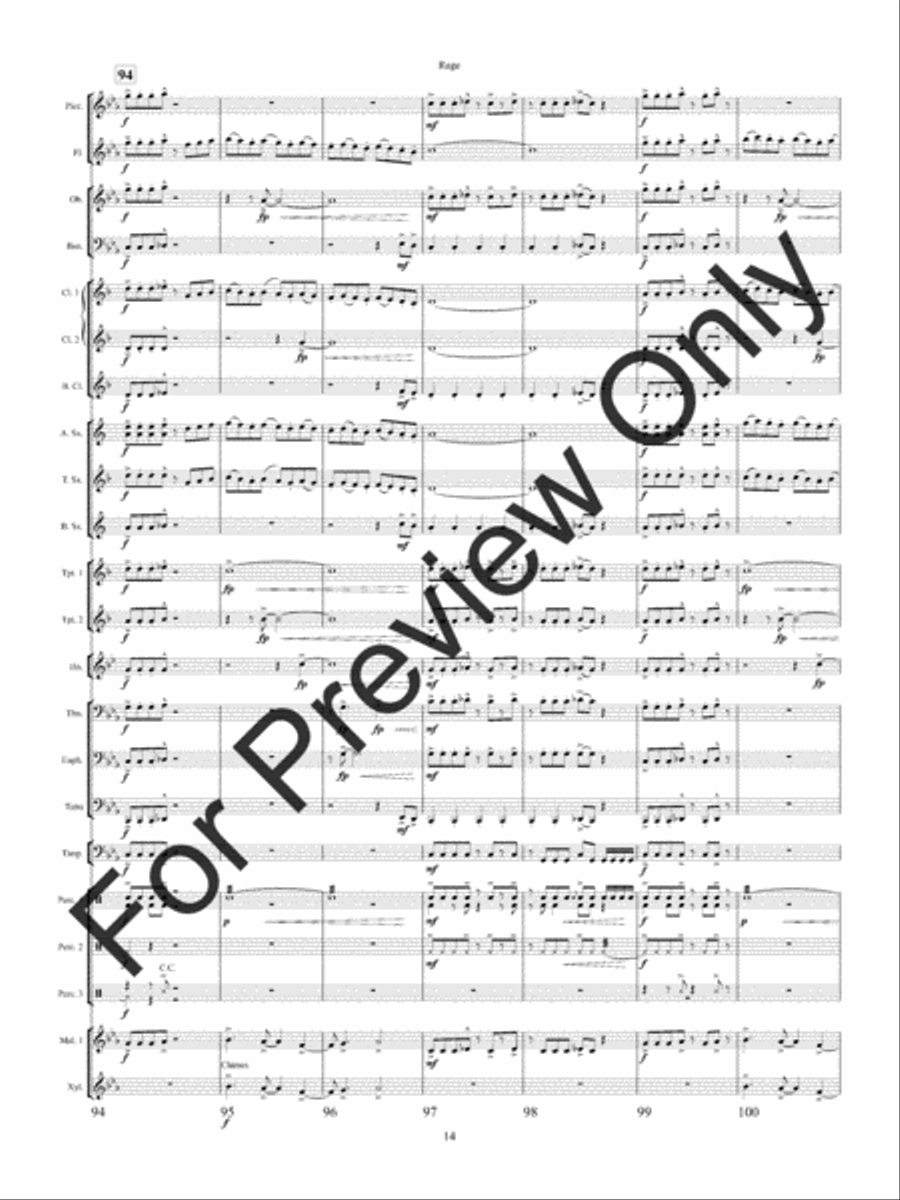 Rage Rage Concert Band scores gallery preview page 17
