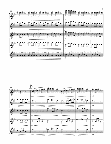 Carol of the Bells (F min) (Tenor Saxophone Quintet) image number null