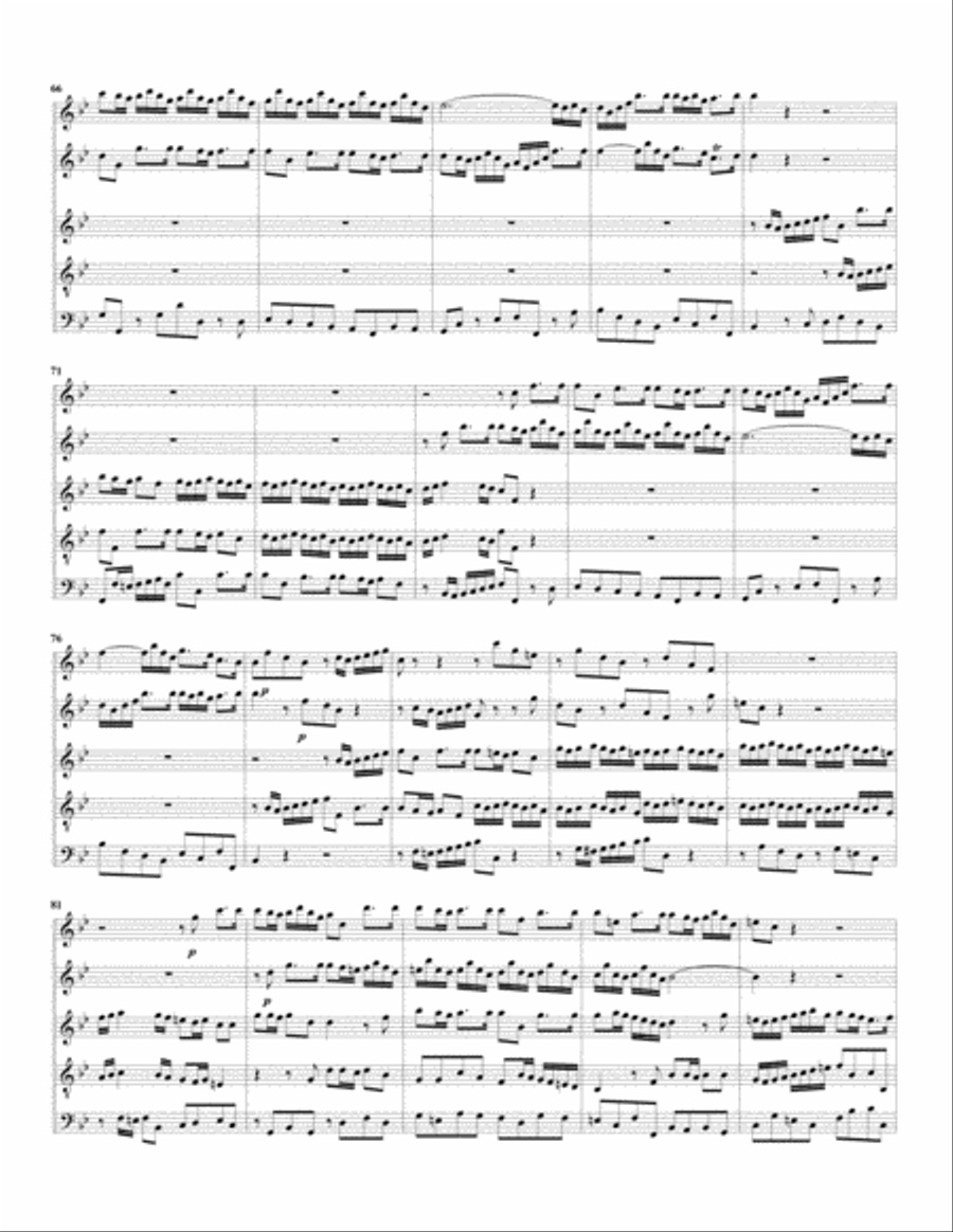 Aria: Ein unbegreiflich Licht erfuellt den ganzen Kreis from Cantata BWV 125 (Version in B flat majo Recorder scores gallery preview page 5