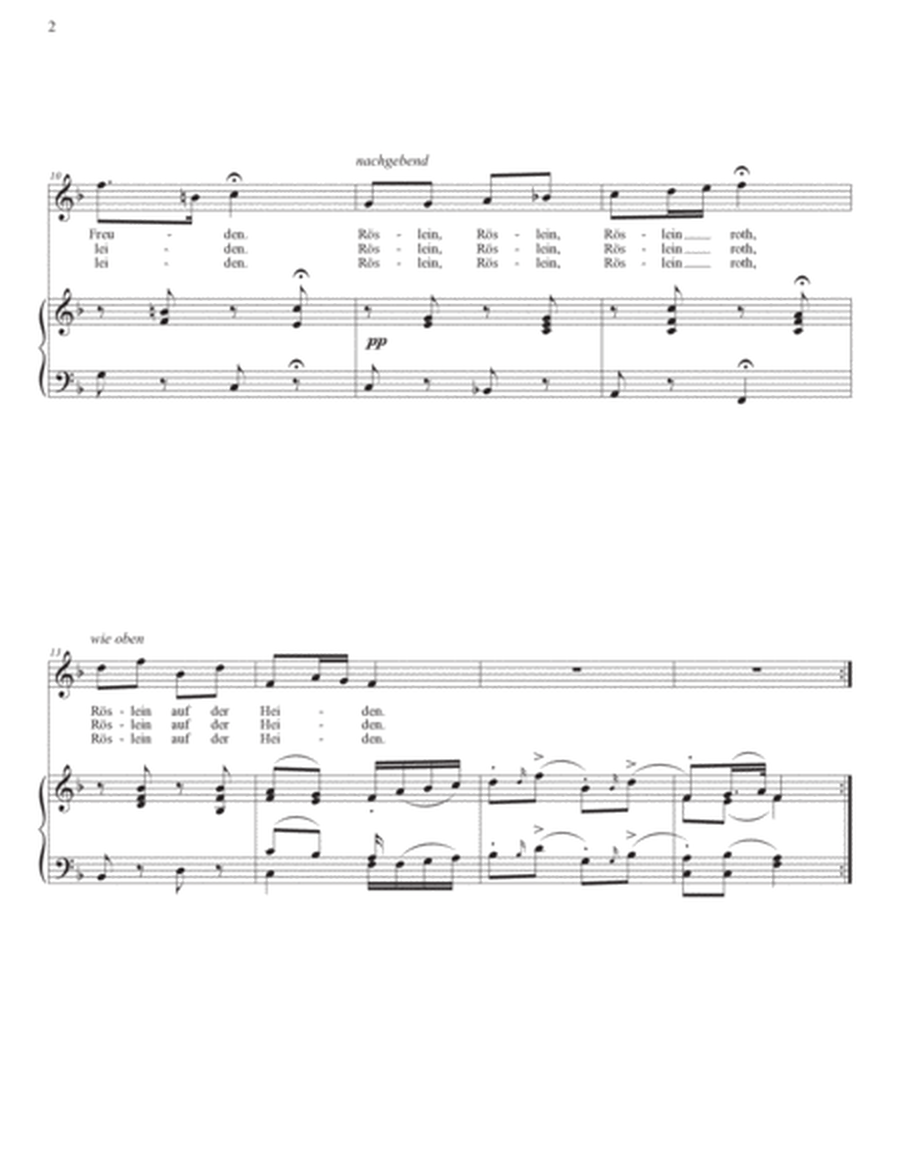 SCHUBERT: Heidenröslein, D. 257 (transposed to F major, E major, and E-flat major)