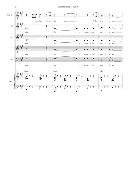 Ani Ma'amin (I Believe) (Tenor Solo and SATB) image number null