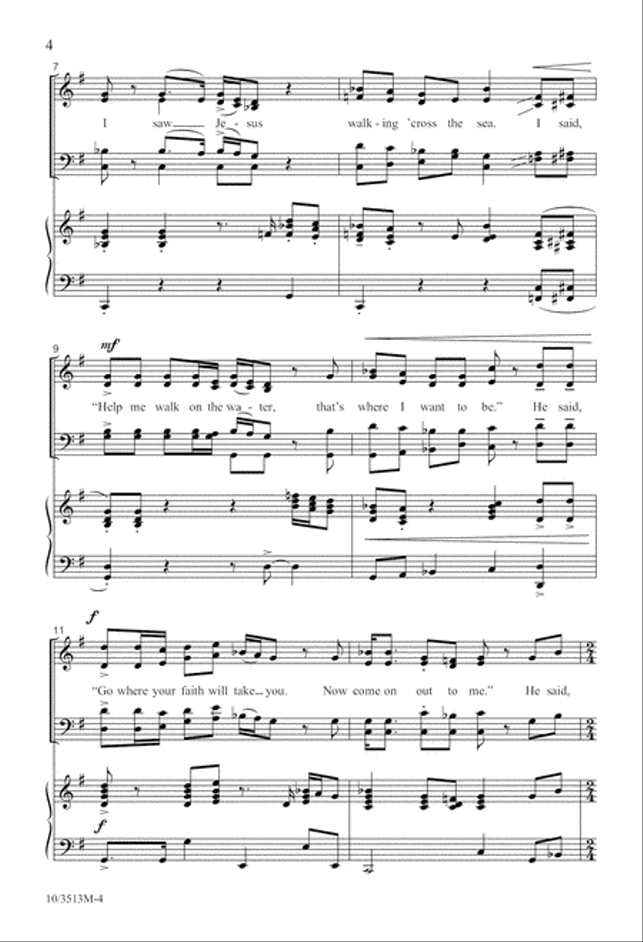 Walking 'Cross the Sea 4-Part scores gallery preview page 4