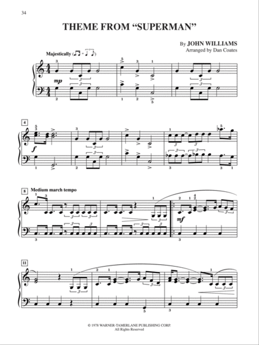10 for 10 Sheet Music Movie Hits Easy Piano scores gallery preview page 5