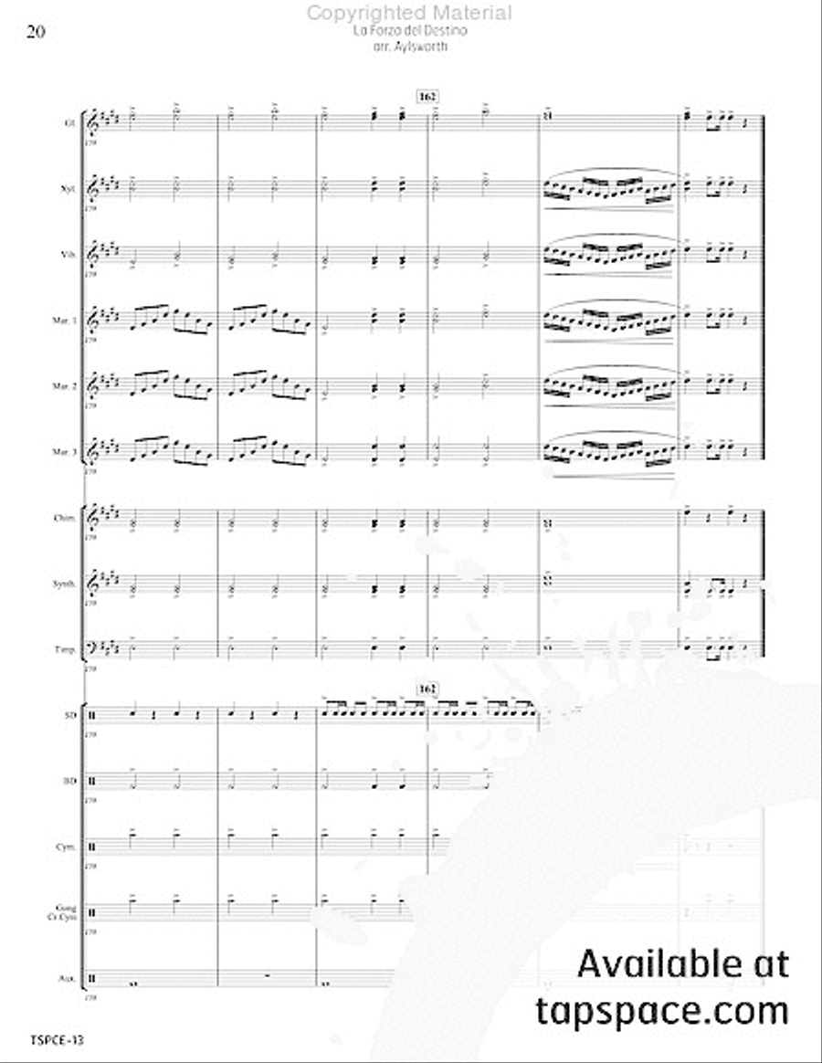 La Forza del Destino Percussion Ensemble scores gallery preview page 23