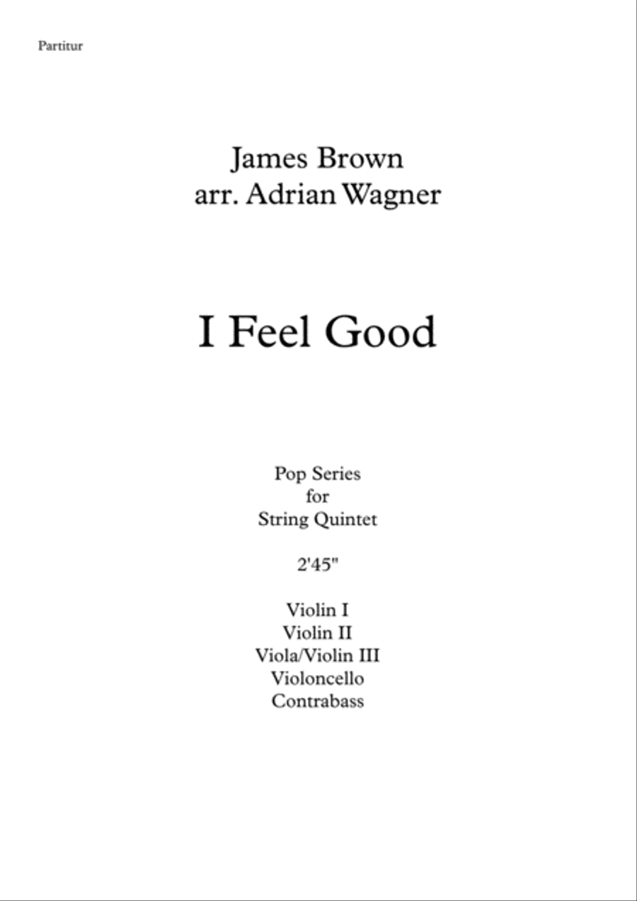 I Got You (I Feel Good) String Quintet scores gallery preview page 2