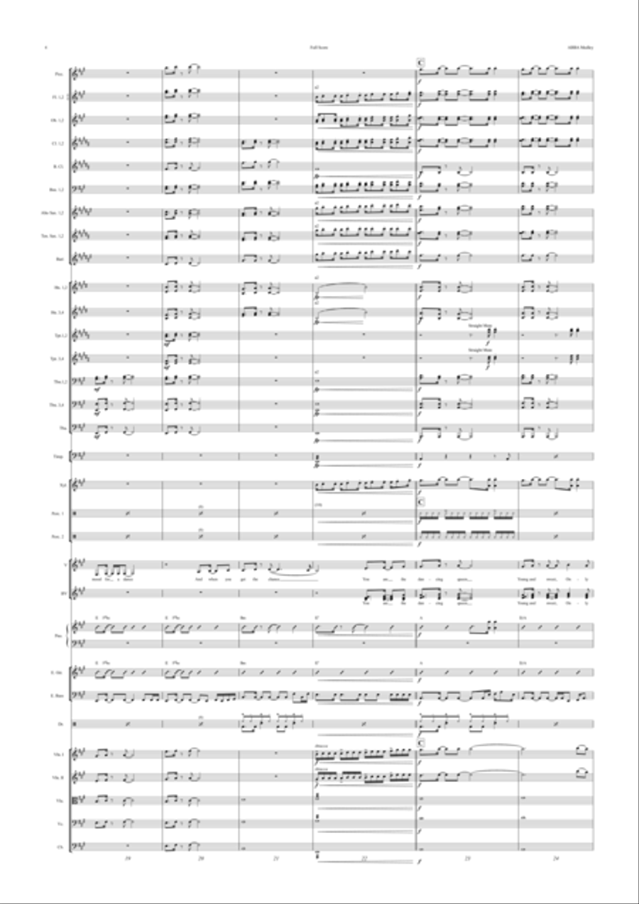Abba Medley Full Orchestra scores gallery preview page 4