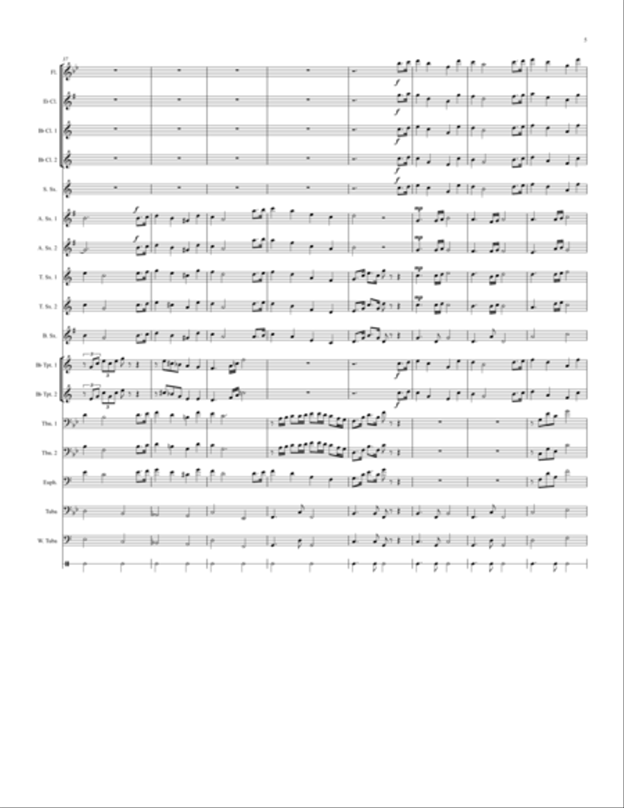 Hino da Filarmônica Nossa Senhora do Desterro (Boqueirão-PB) Concert Band scores gallery preview page 5