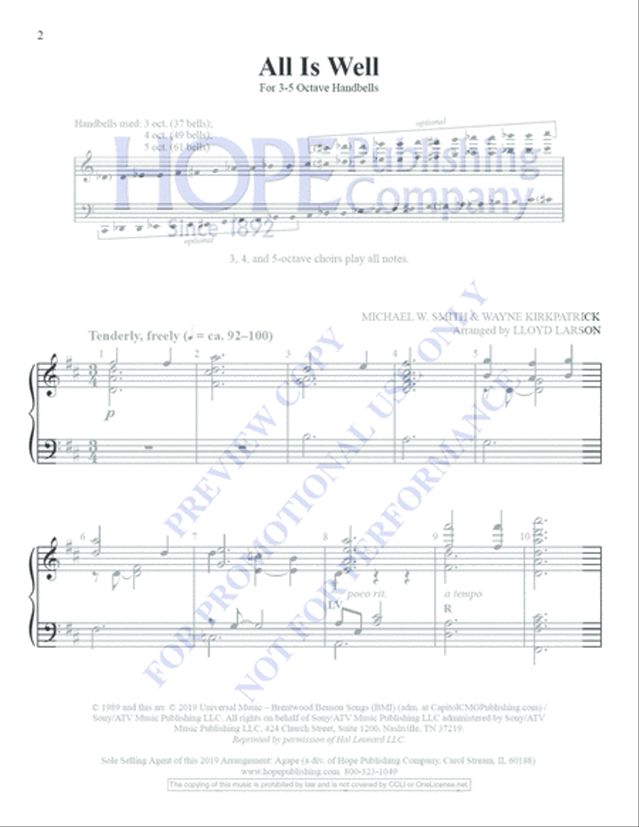 All Is Well All Is Well 5-Octaves scores gallery preview page 2