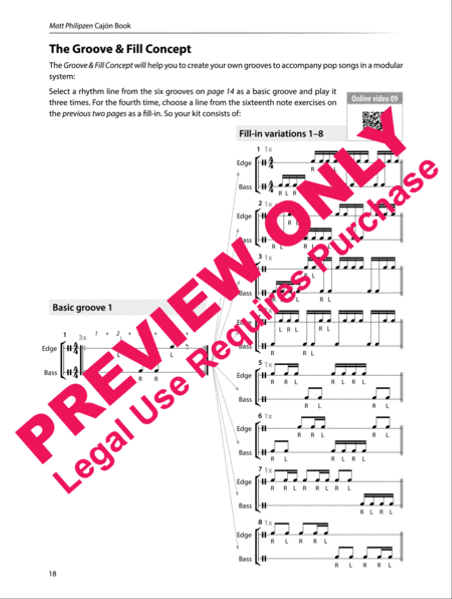 Matt Philipzen CAJÓN BOOK Percussion scores gallery preview page 10