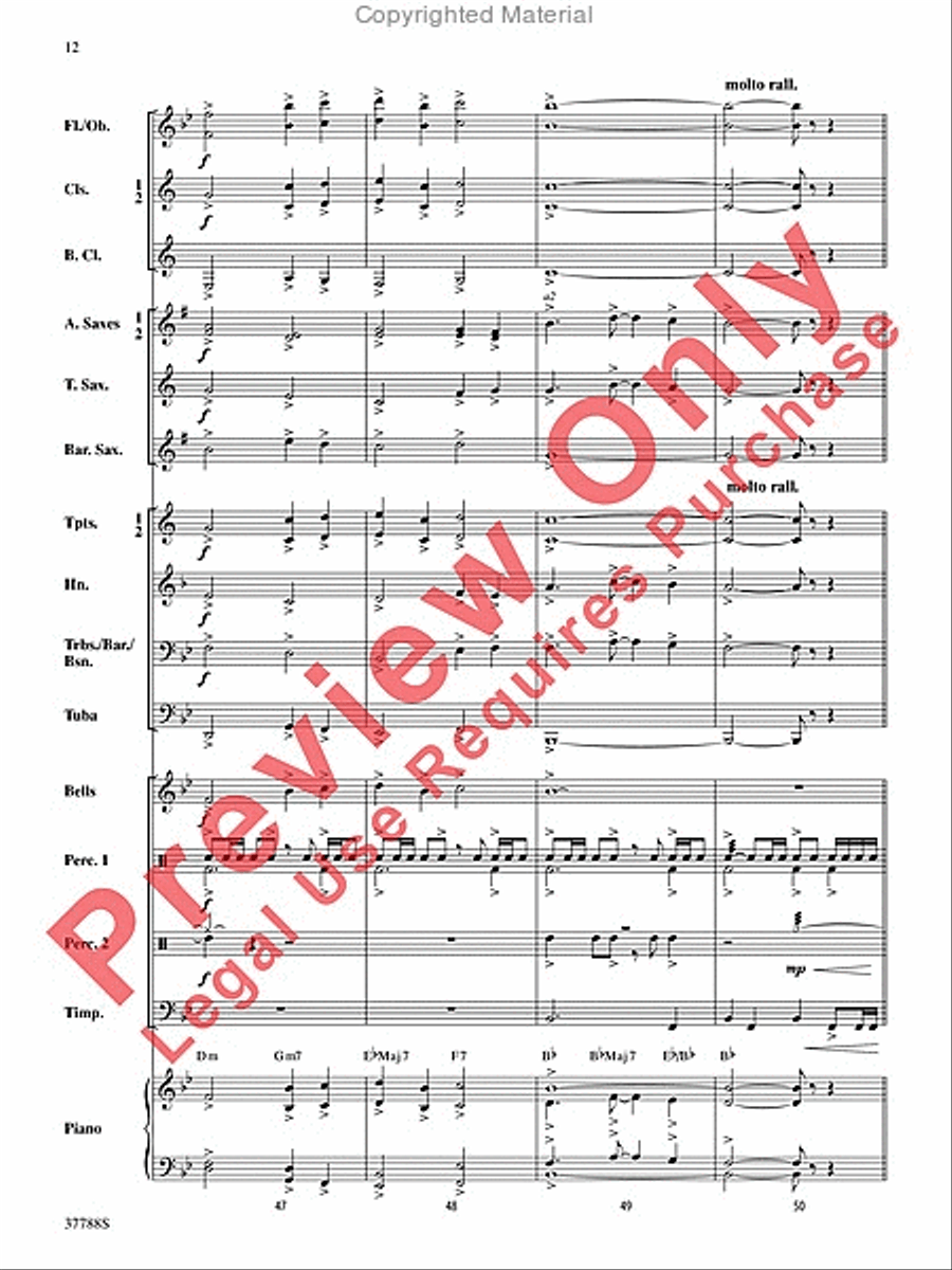 Of Distant Peaks Concert Band scores gallery preview page 13