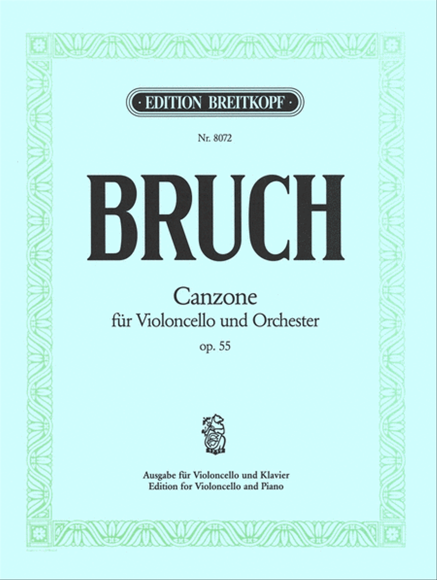 Canzone in Bb major Op. 55 Piano Accompaniment scores gallery preview page 1