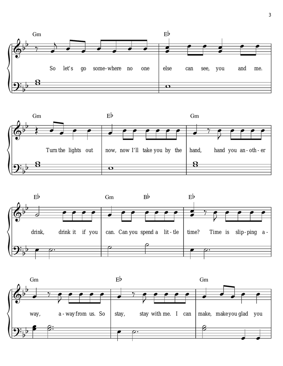 Glad You Came Voice scores gallery preview page 3