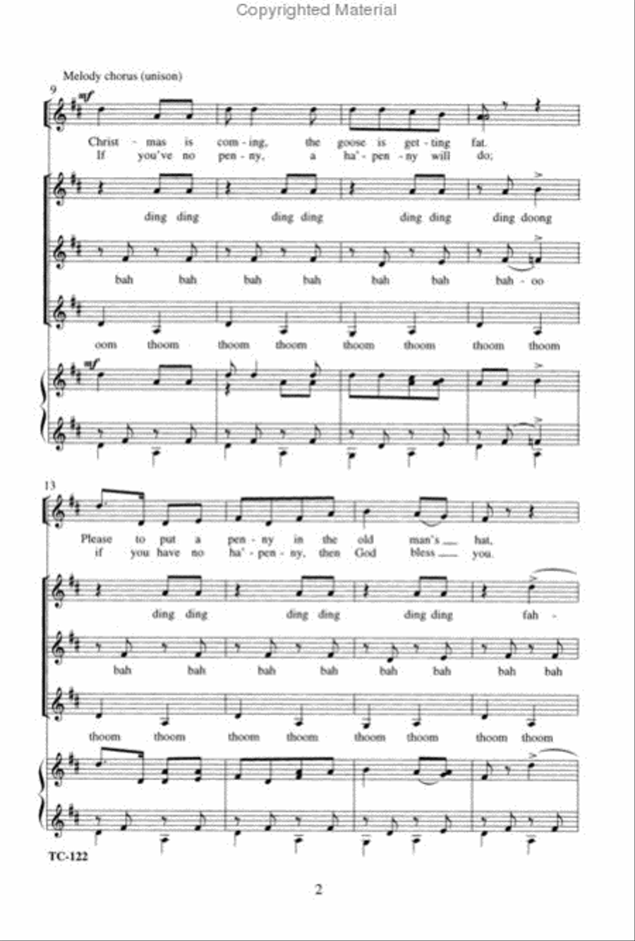 Christmas Is Coming (traditional round) SSA scores gallery preview page 2