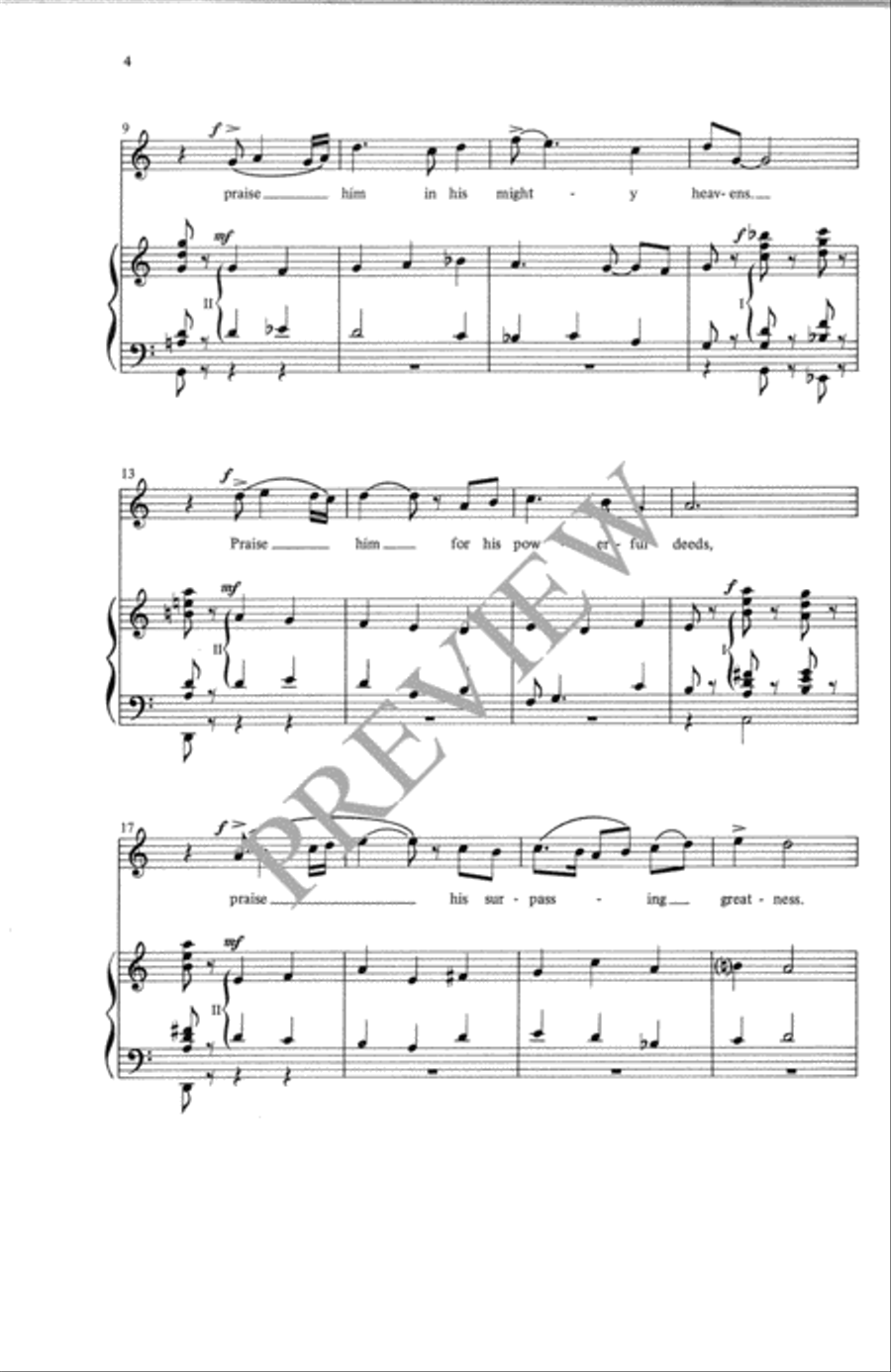 Praise God! Praise God! 4-Part scores gallery preview page 5