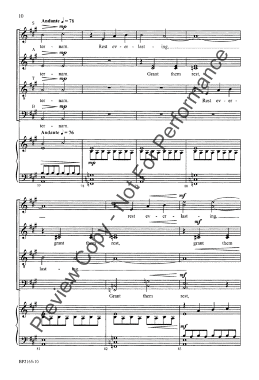 Agnus Dei (from Requiem) Agnus Dei (from Requiem) 4-Part scores gallery preview page 11