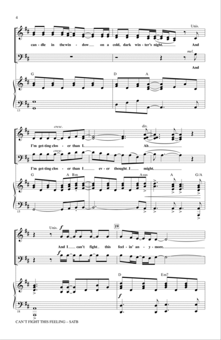 Can't Fight This Feeling (from Glee) (adapt. Alan Billingsley) 4-Part scores gallery preview page 3