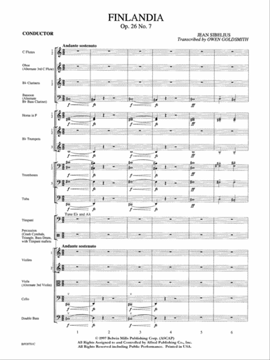 Finlandia: Score Full Orchestra scores gallery preview page 3