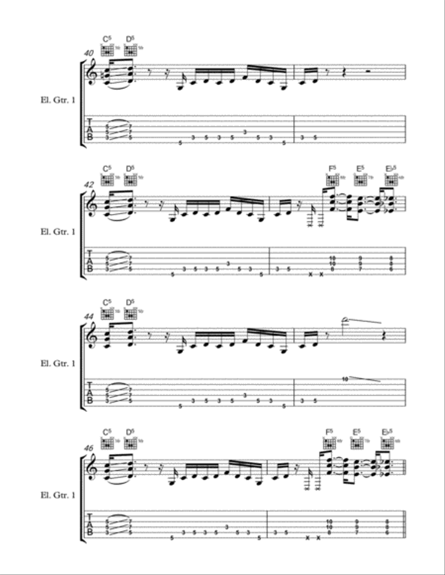 Chimera Finale' Electric Guitar scores gallery preview page 5