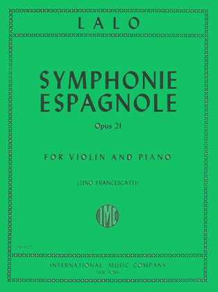 Book cover for Symphonie Espagnole, Op. 21