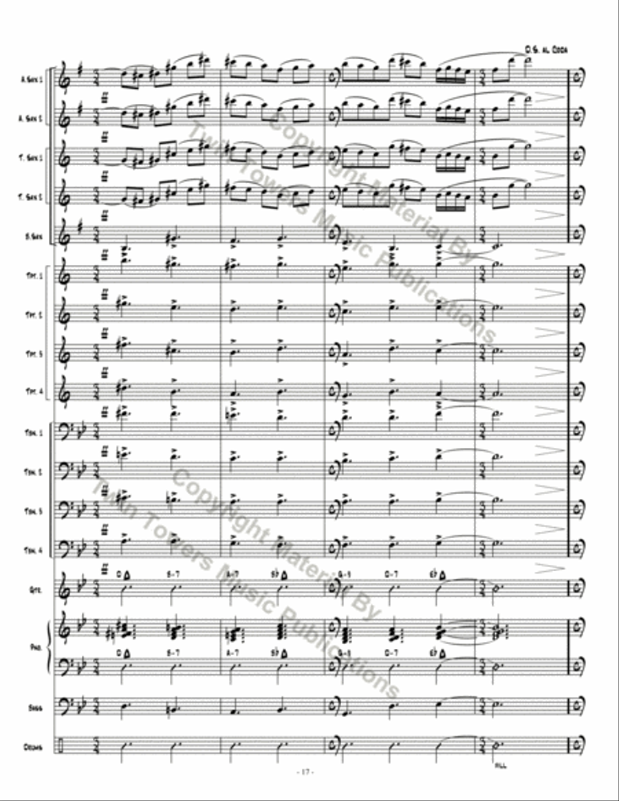 Dark Obsedian Dark Obsedian Jazz Ensemble scores gallery preview page 17