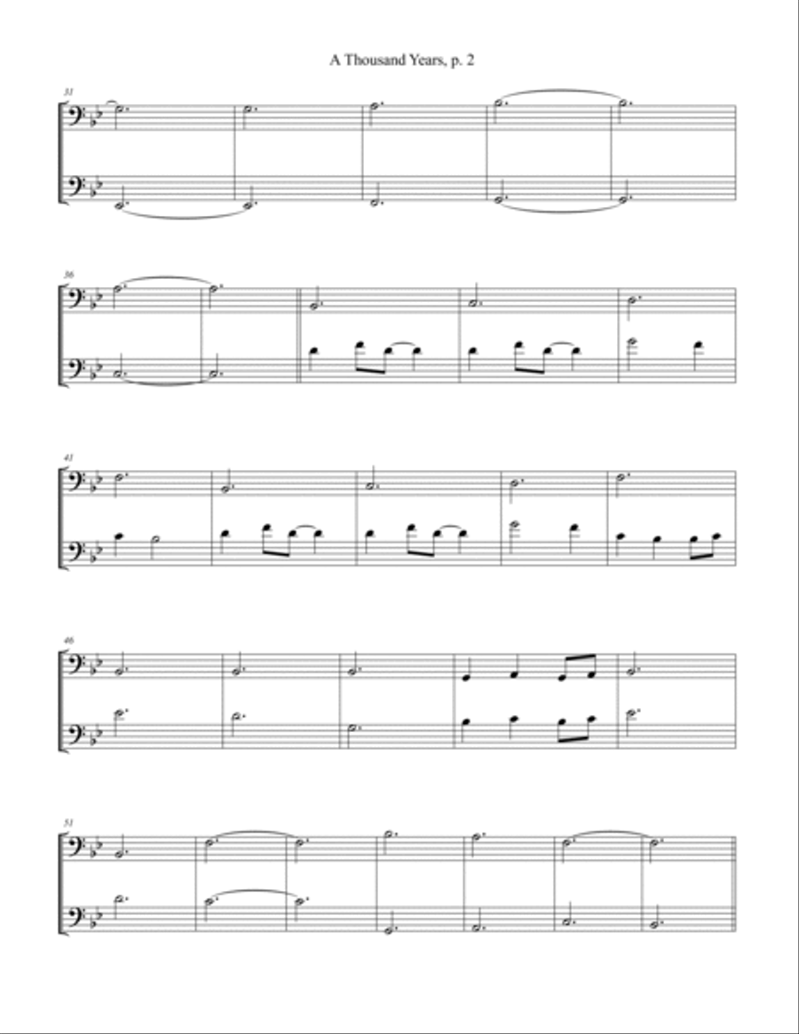 A Thousand Years String Duet scores gallery preview page 2
