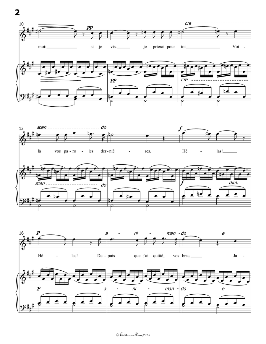 Vous Ne Priez Pas, by Bizet, in f sharp minor Voice scores gallery preview page 4