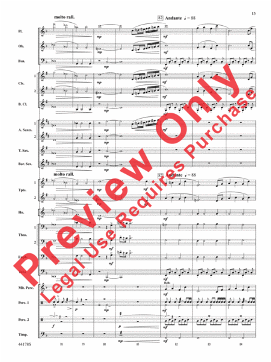 Intrepid Journey Concert Band scores gallery preview page 16