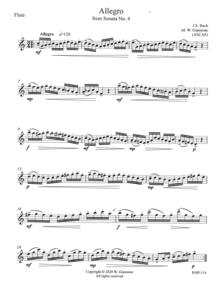 Bach - Allegro from Sonata No. 4