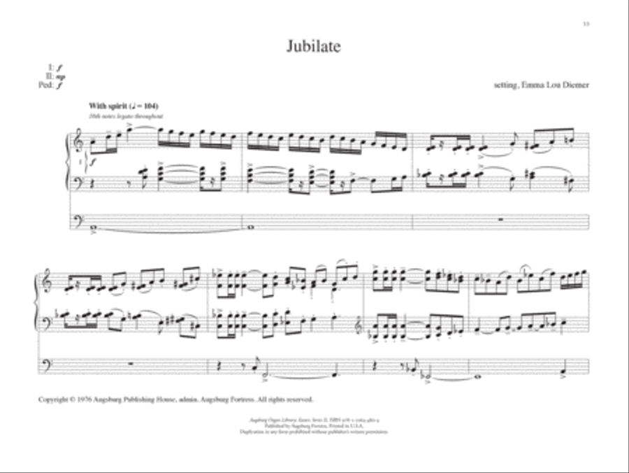 Augsburg Organ Library Series 2: Easter Organ scores gallery preview page 9