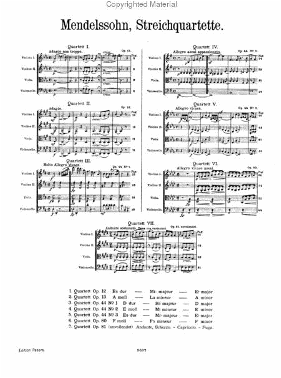 String Quartets, Complete Edition String Quartet scores gallery preview page 2