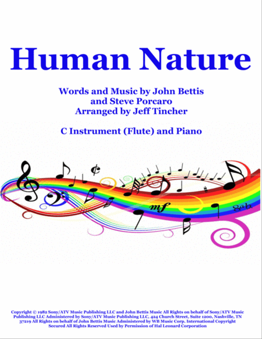 Human Nature Flute Solo scores gallery preview page 1
