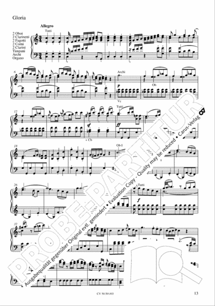 Mass in C Major 4-Part scores gallery preview page 14