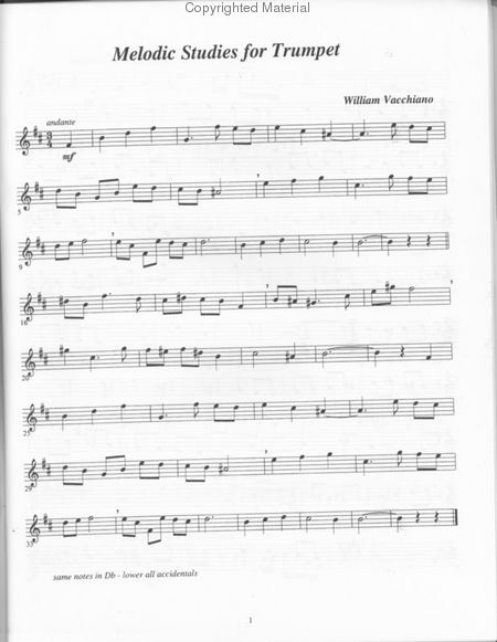 Melodic Studies for the Trumpet