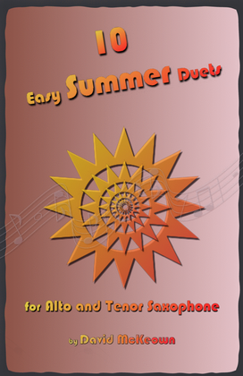 Book cover for 10 Easy Summer Duets for Alto and Tenor Saxophone