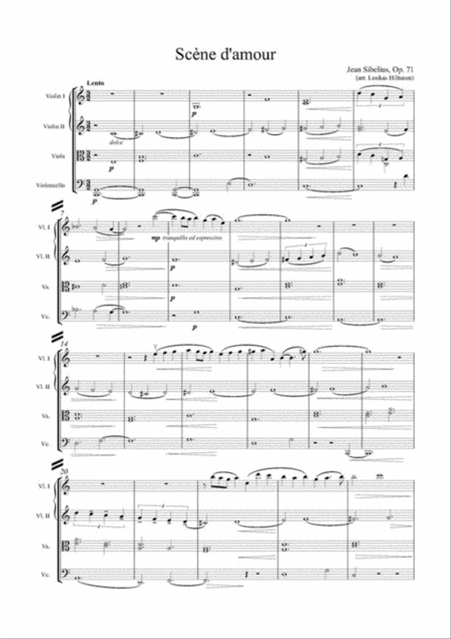 Scene D'Amour Scene D'Amour String Quartet scores gallery preview page 2