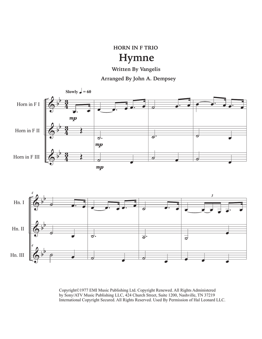 Hymne Brass Ensemble scores gallery preview page 5