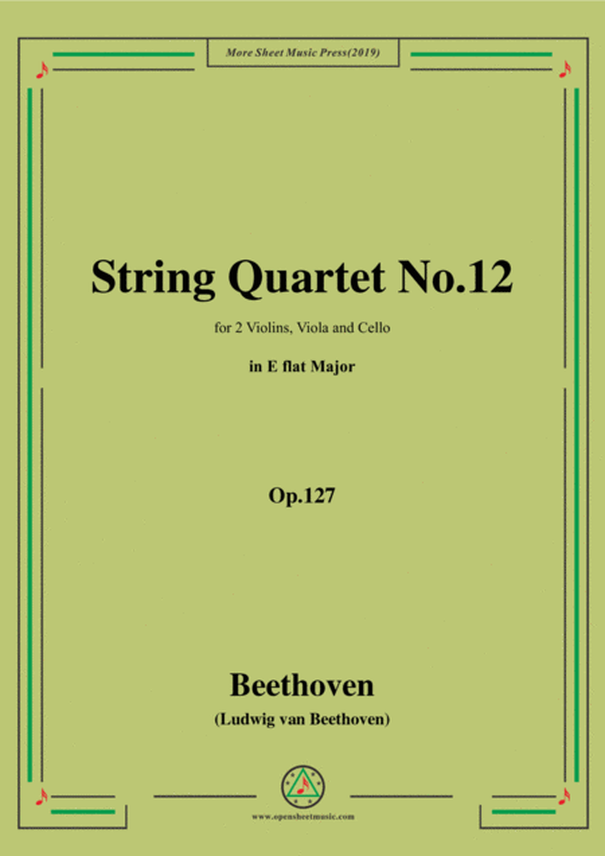 Beethoven-String Quartet No.12 in E flat Major,Op.127 image number null