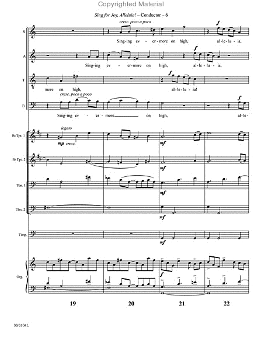 Sing for Joy, Alleluia! - Brass and Percussion Score and Parts image number null