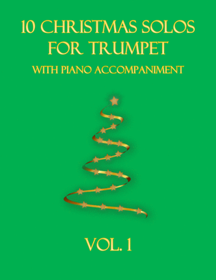 Book cover for 10 Christmas Solos for Trumpet (with piano accompaniment) vol. 1