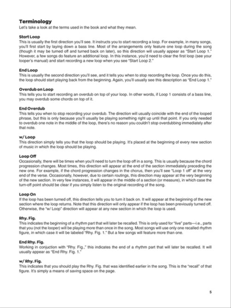 Looper Pedal Songbook Guitar Tablature scores gallery preview page 3