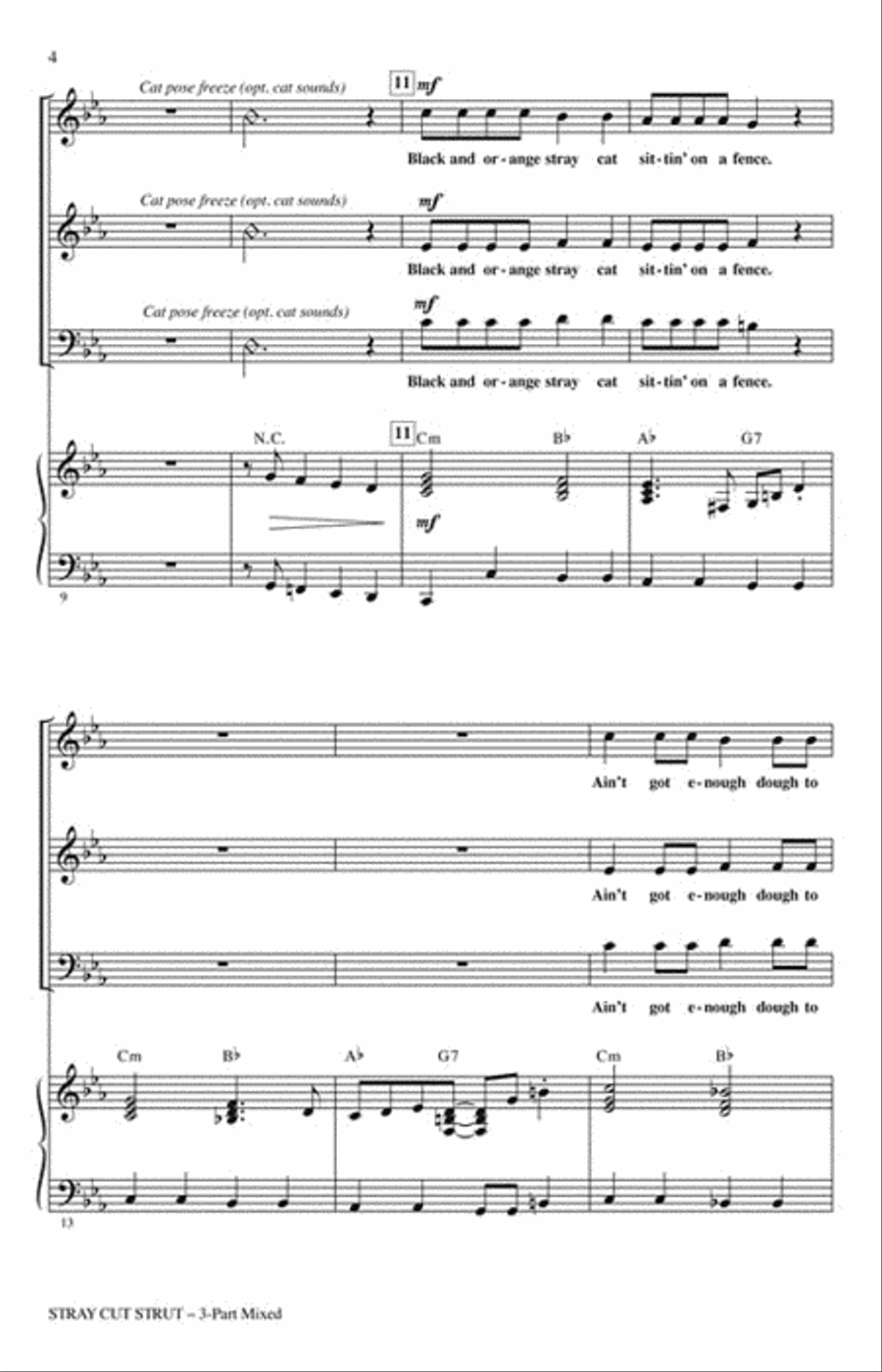 Stray Cat Strut 3-Part scores gallery preview page 3