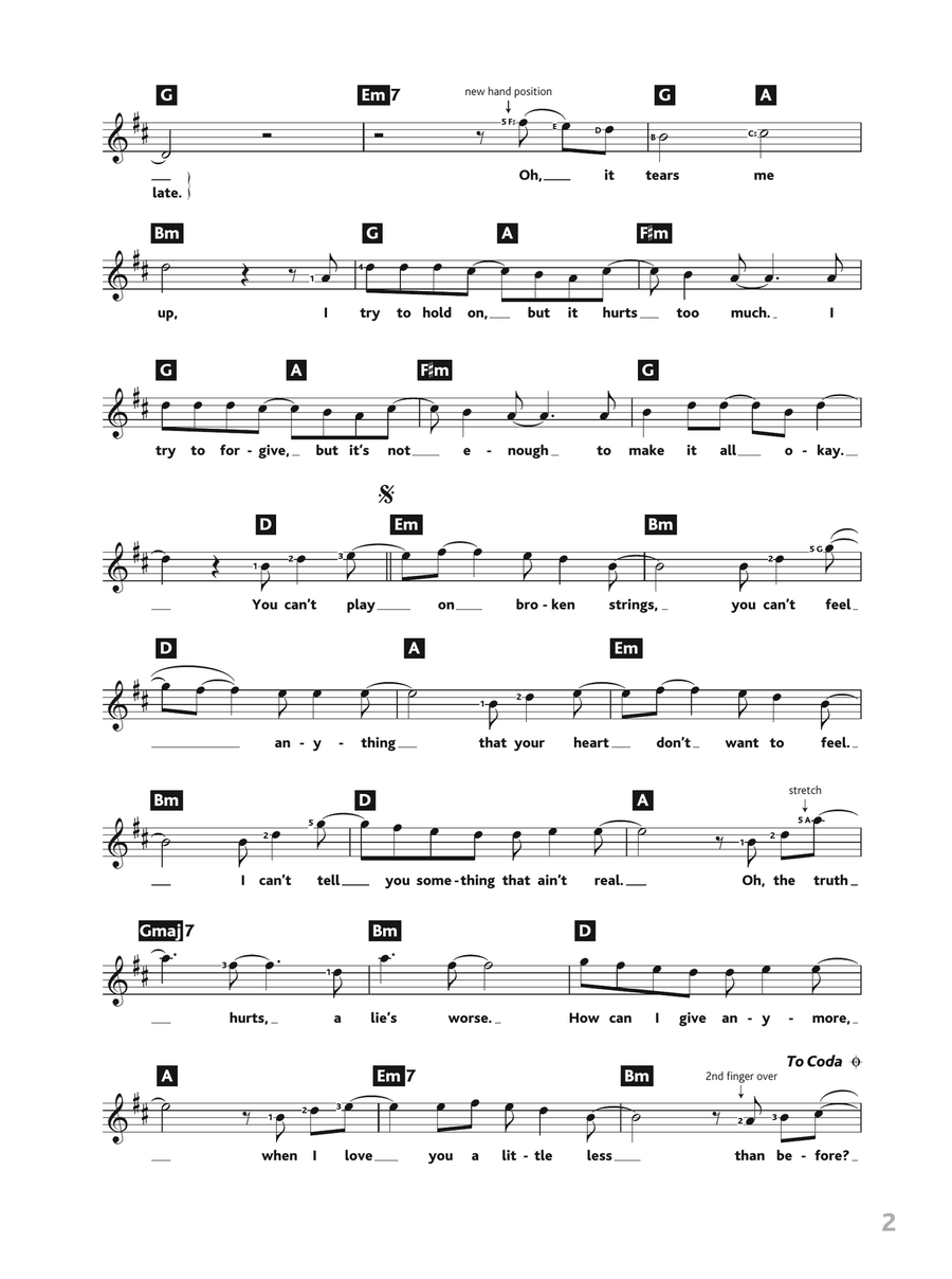 Broken Strings (featuring Nelly Furtado) Piano Solo scores gallery preview page 2