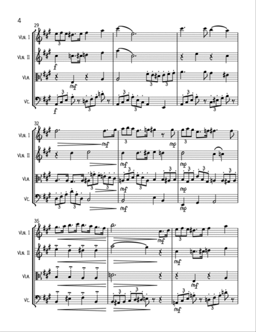 It's Beginning To Look Like Christmas String Quartet scores gallery preview page 4