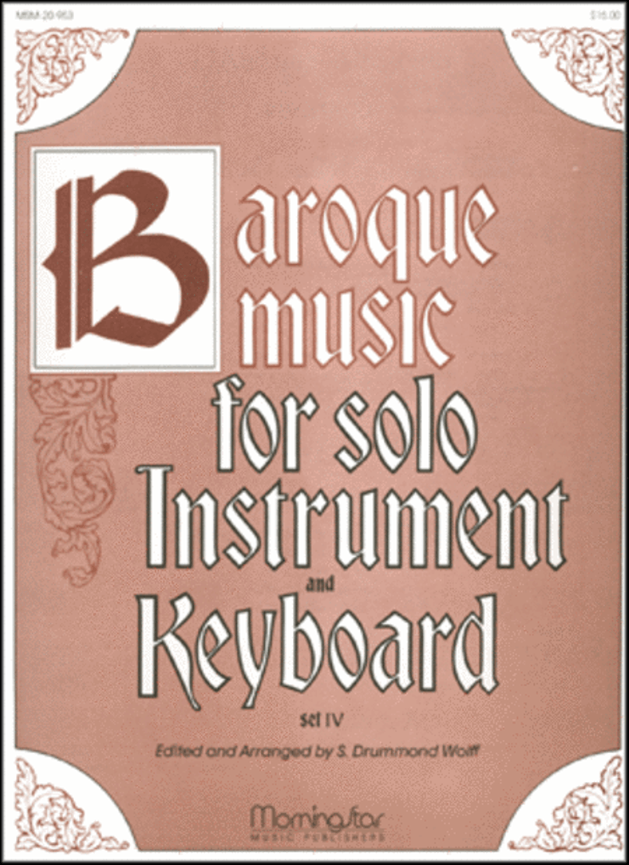 Baroque Music for Solo Instrument & Keyboard, Set, IV Piano scores gallery preview page 1