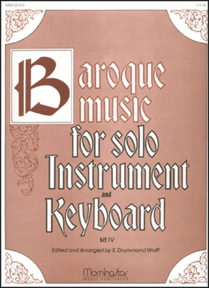 Baroque Music for Solo Instrument & Keyboard, Set, IV
