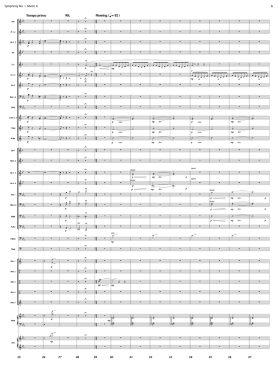 Nocturne (Symphony 1, New Day Rising, Mvt. II) Concert Band scores gallery preview page 4