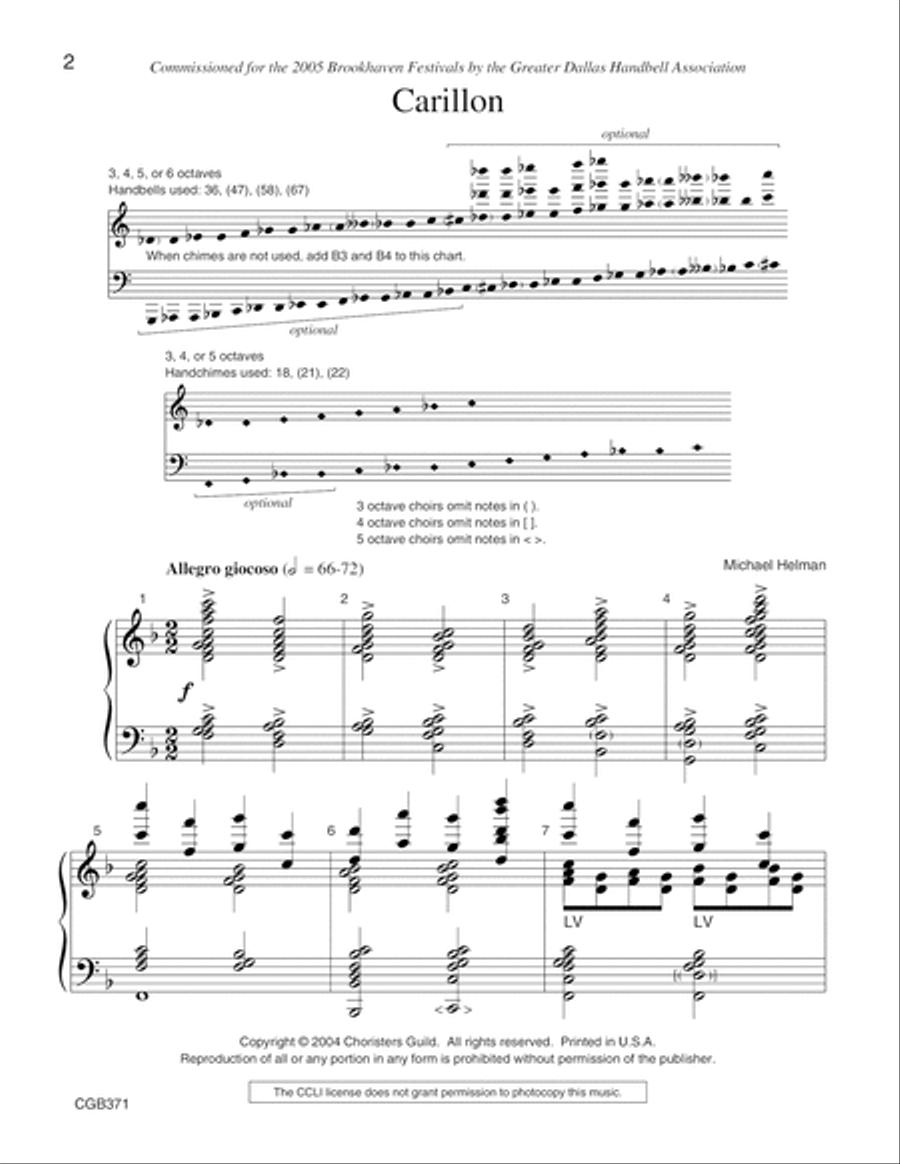 Carillon Carillon Handbell Choir scores gallery preview page 2