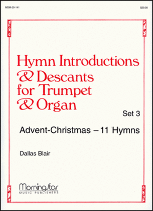 Book cover for Hymn Introductions and Descants for Trumpet and Organ, Set 3