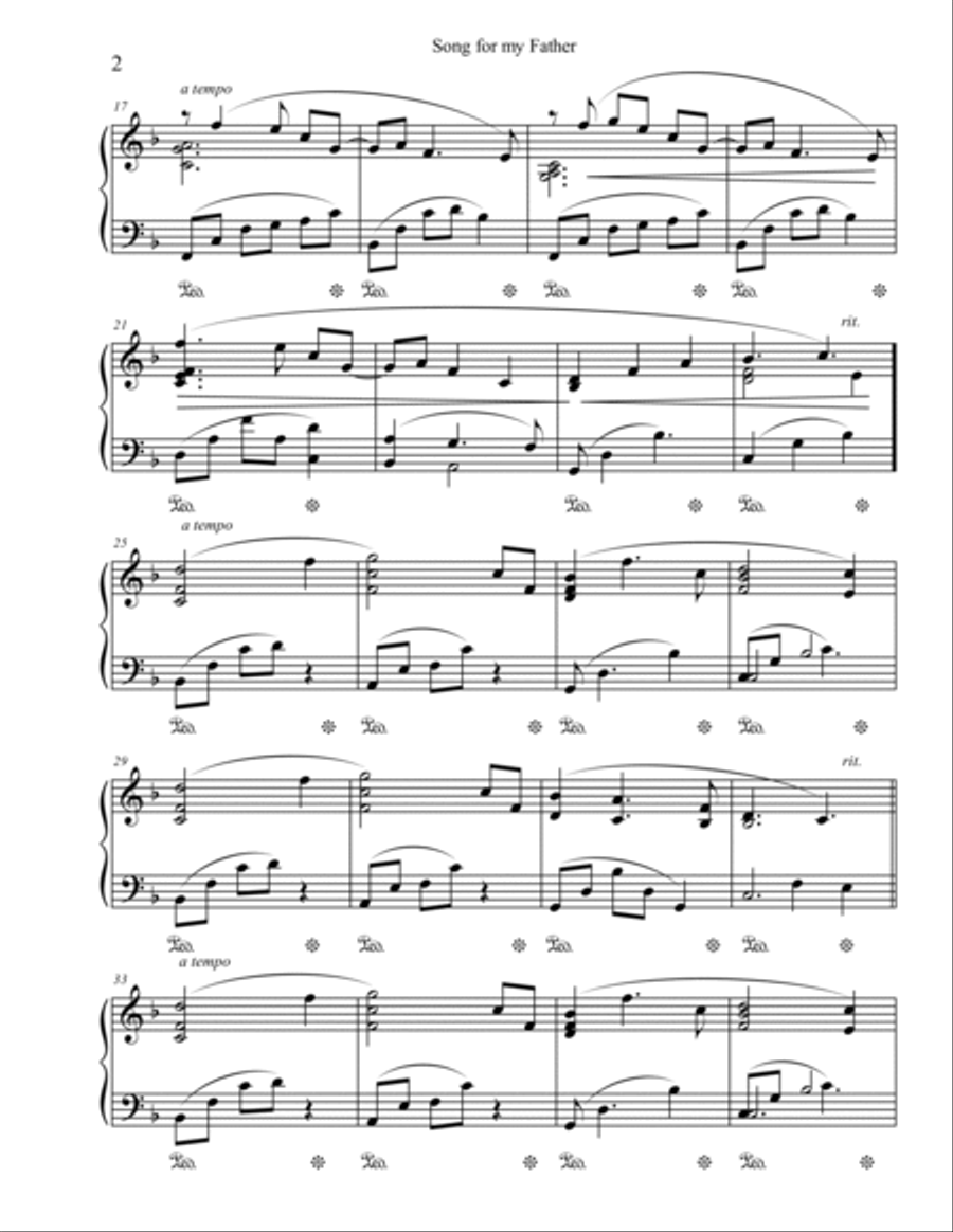 Song For My Father Piano Solo scores gallery preview page 2