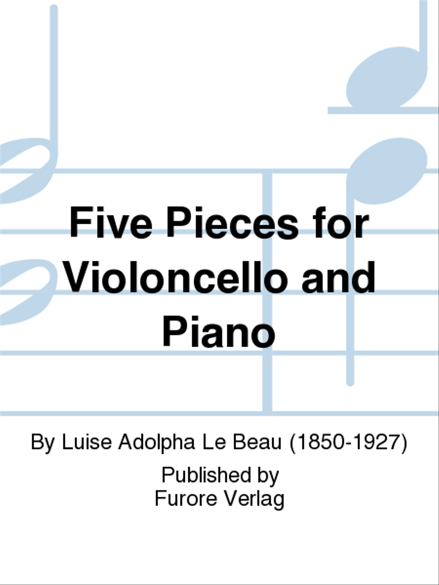Five Pieces for Violoncello and Piano Piano Accompaniment scores gallery preview page 1